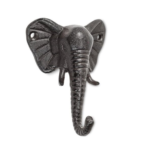Abbott Collection - Cast Iron Elephant Head Hook - Picture 2 of 4